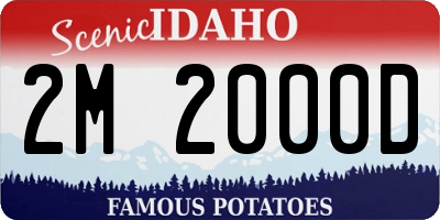 ID license plate 2M2000D