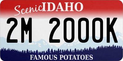 ID license plate 2M2000K