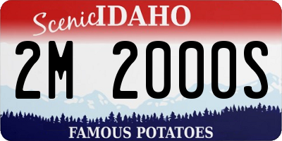 ID license plate 2M2000S