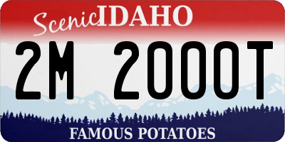 ID license plate 2M2000T