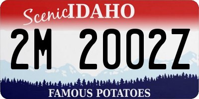 ID license plate 2M2002Z