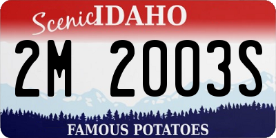 ID license plate 2M2003S