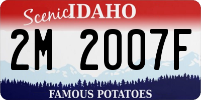 ID license plate 2M2007F