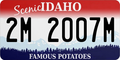 ID license plate 2M2007M