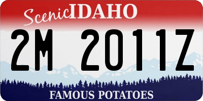 ID license plate 2M2011Z