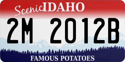 ID license plate 2M2012B