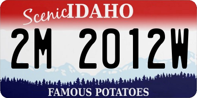 ID license plate 2M2012W