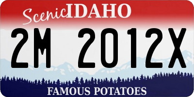ID license plate 2M2012X
