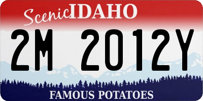 ID license plate 2M2012Y