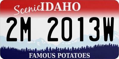 ID license plate 2M2013W