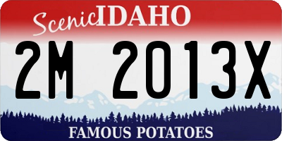 ID license plate 2M2013X