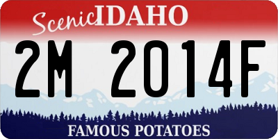 ID license plate 2M2014F