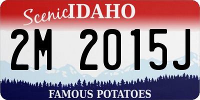 ID license plate 2M2015J