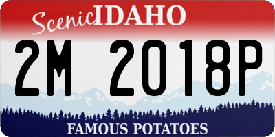 ID license plate 2M2018P