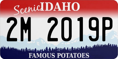 ID license plate 2M2019P