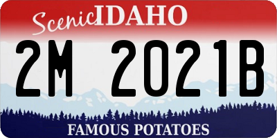 ID license plate 2M2021B