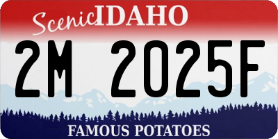 ID license plate 2M2025F