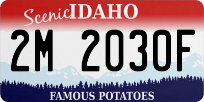 ID license plate 2M2030F