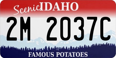 ID license plate 2M2037C