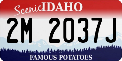 ID license plate 2M2037J