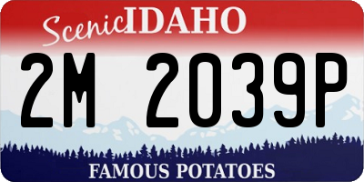 ID license plate 2M2039P