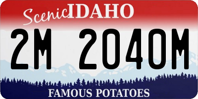 ID license plate 2M2040M