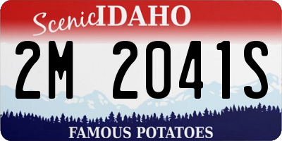 ID license plate 2M2041S