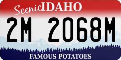 ID license plate 2M2068M