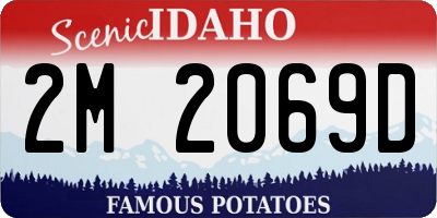 ID license plate 2M2069D