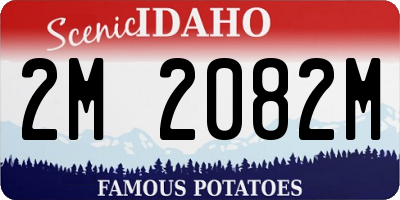 ID license plate 2M2082M
