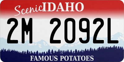 ID license plate 2M2092L