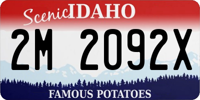ID license plate 2M2092X