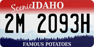 ID license plate 2M2093H