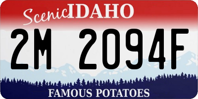 ID license plate 2M2094F