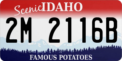 ID license plate 2M2116B