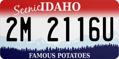 ID license plate 2M2116U