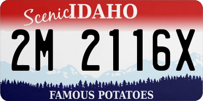 ID license plate 2M2116X
