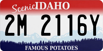 ID license plate 2M2116Y