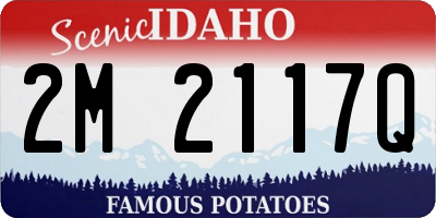 ID license plate 2M2117Q