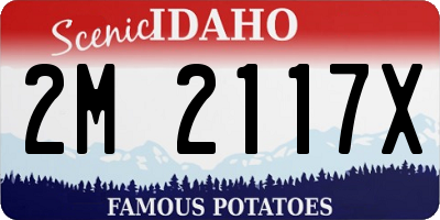 ID license plate 2M2117X