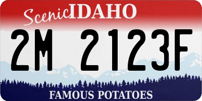ID license plate 2M2123F
