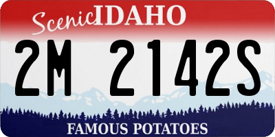 ID license plate 2M2142S