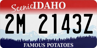 ID license plate 2M2143Z