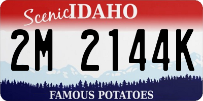 ID license plate 2M2144K