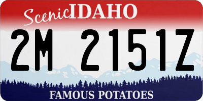 ID license plate 2M2151Z