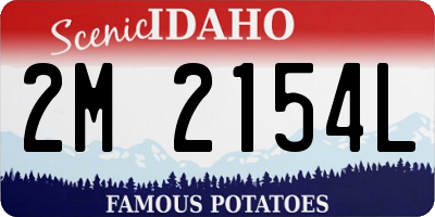ID license plate 2M2154L