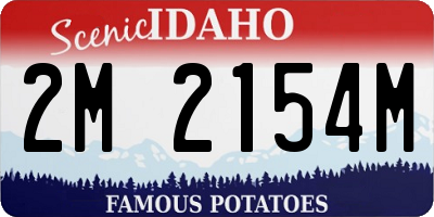 ID license plate 2M2154M