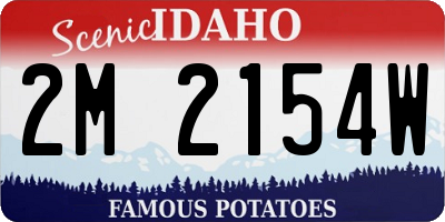 ID license plate 2M2154W