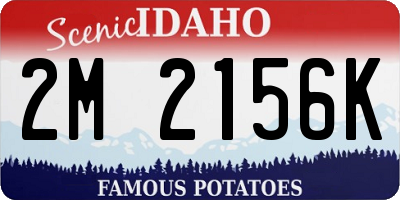 ID license plate 2M2156K