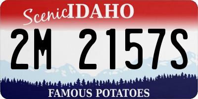 ID license plate 2M2157S